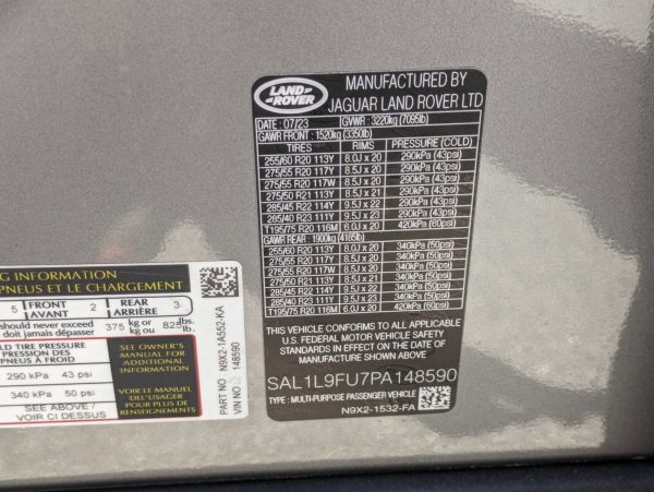 412afc35545c4329b63ddee44a76cff7 2023 Land Rover Range Rover Sport SE Dynamic 4WD